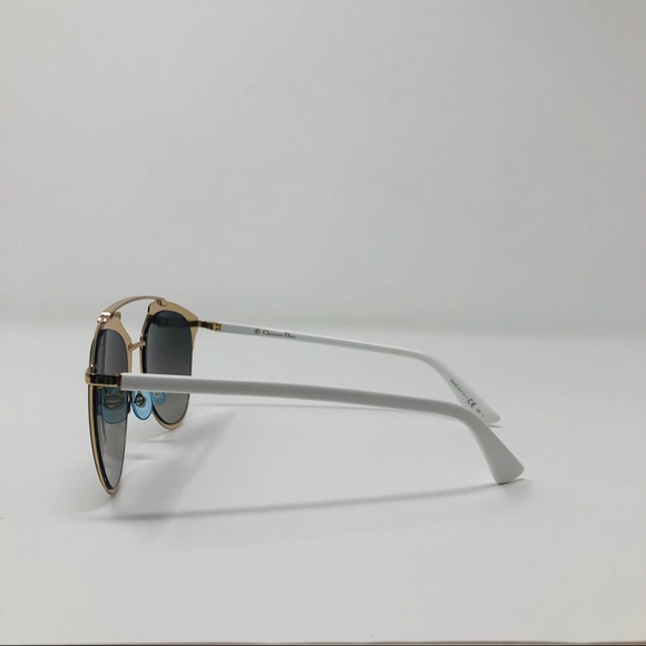 DIOR REFLECTED 52MM SUNGLASSES (WHITE/GOLD) - Picture 5 of 8